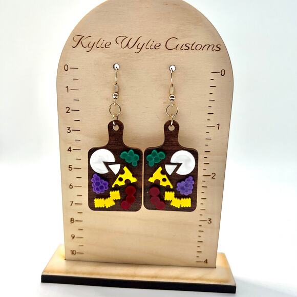 Charcuterie Board Earrings - Girls Night Accessories - Cheese Board Earrings - Picture 8 of 8